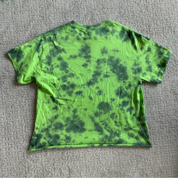 Green and black tie dye crop top - Picture 2 of 2